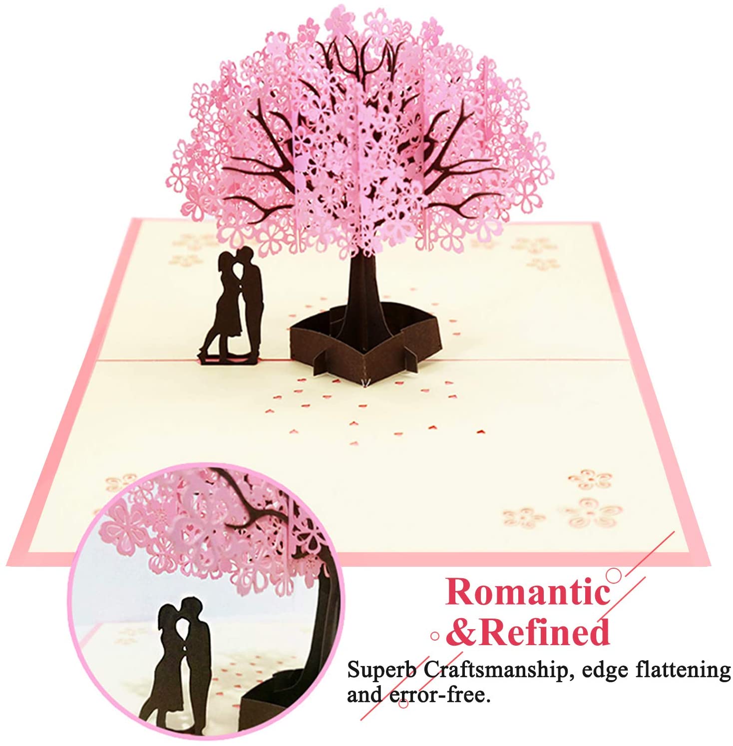 AOBETAK 3D Pop Up Greeting Card with Envelope for Wife Husband Her Him Boyfriend Girlfriend - Image 3