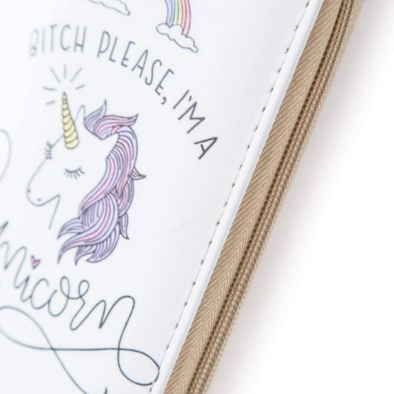 DonDon Women’s Purse Wallet Unicorn Pattern Saying I am a Unicorn - Image 3