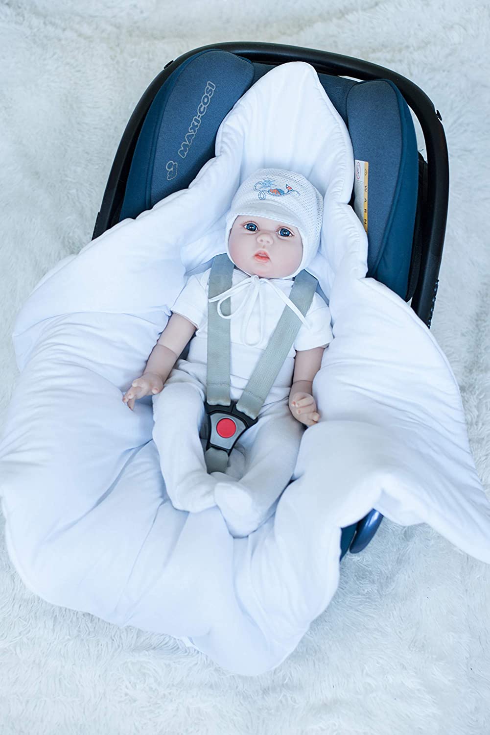 Cute Velour for CAR SEAT Swaddle Wrap Blanket Sleeping