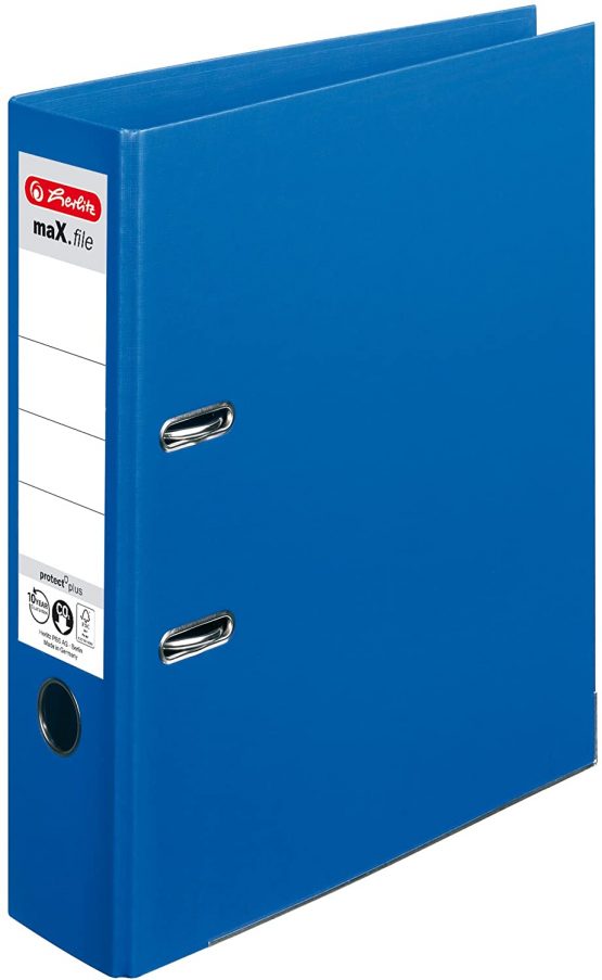 Herlitz MaX Protect+ 10834331 Lever Arch File A4 8 cm Blue