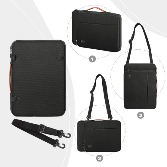 FINPAC Laptop/Tablet Sleeve Case, Briefcase Shoulder Bag for MacBook Pro 14 2021, MacBook Air 13 2018-2020, MacBook Pro 13 2016-2020, iPad Pro 12.9 2018-2021, Surface Laptop Go, Surface Pro X/8/7/6/5 - Image 4