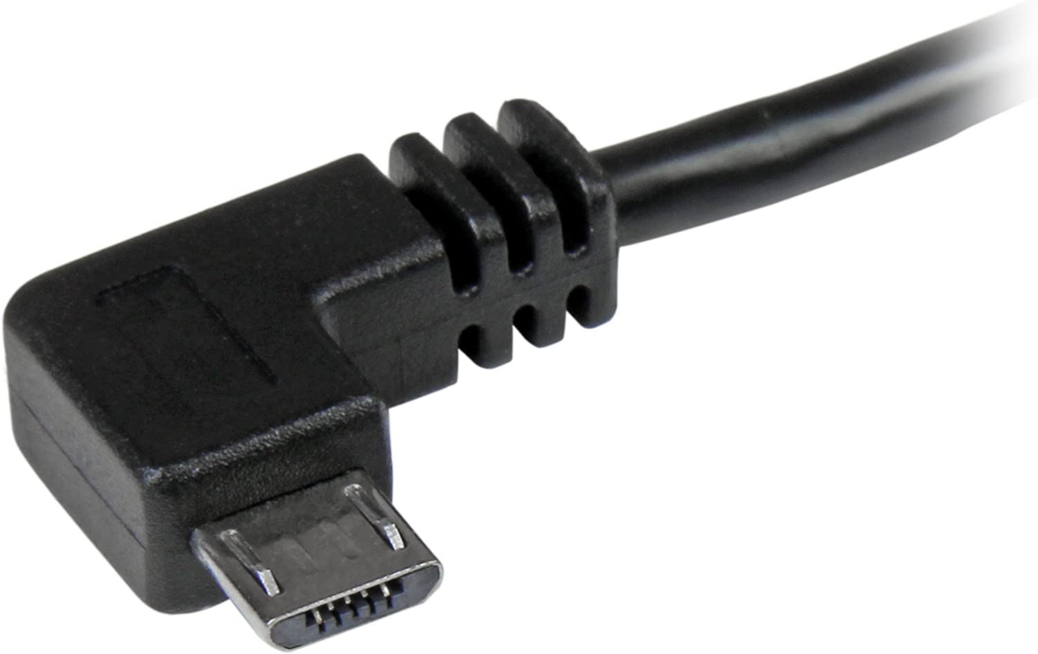 StarTech.com 1m 3 ft Micro-USB Cable with Right-Angled Connectors, M/M, USB A to Micro B Cable - Image 2