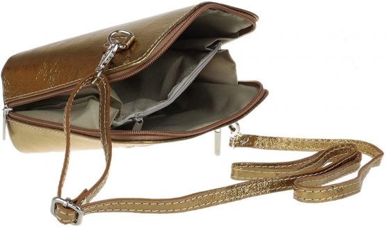 Girly HandBags Metallic Genuine Leather Cross Body Shoulder Bag - Image 4