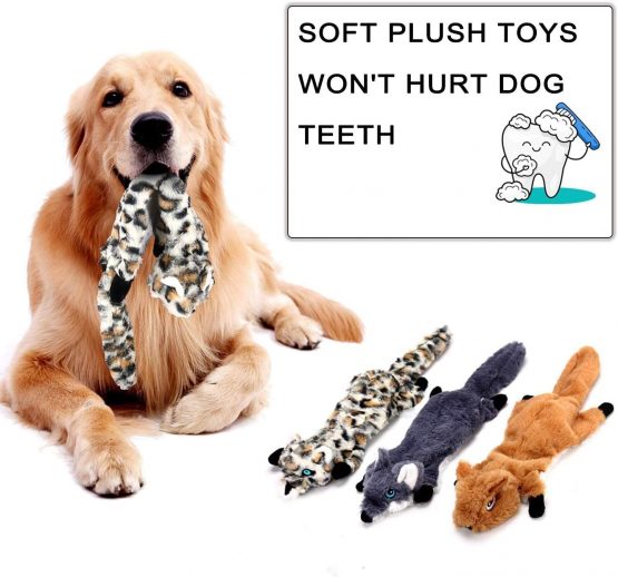 Newthinking Dog Squeaky Toys, Squeaky Toys for Dog with No Stuffing Corduroy, No Dangerous Fluff to Chew or Swallow, Suitable for Small and Medium Dog Playing, Christmas Dog Toys Gift - Image 4
