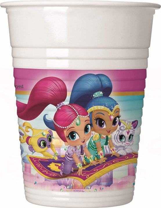 Generic PR89216 Pack of 8 Plastic Shimmer and Shine Glasses, Multicoloured