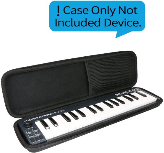 Khanka Hard Travel Case compatible for M-Audio Keystation Mini 32 MK3 / MK2 Portable USB MIDI Keyboard Controller.(case only) - Image 2