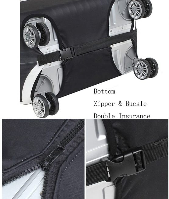 Reusable Travel Suitcase Cover Protector - Baggage Elastic Spandex Suitcase Protector Cover Washable Luggage Cover S:fit for 19"-20" - Image 4