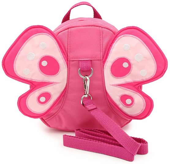 BTSKY Baby Butterfly with Wings Walking Safety Harness Reins Toddler Child Kid Strap Backpack Bag (Pink)