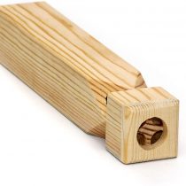 Elagon Train Whistle – Very Realistic and High Quality 4 Tone Far West Train – Sounds Like the Real Thing! Natural and Unvarnished Wood, Sturdily Built.