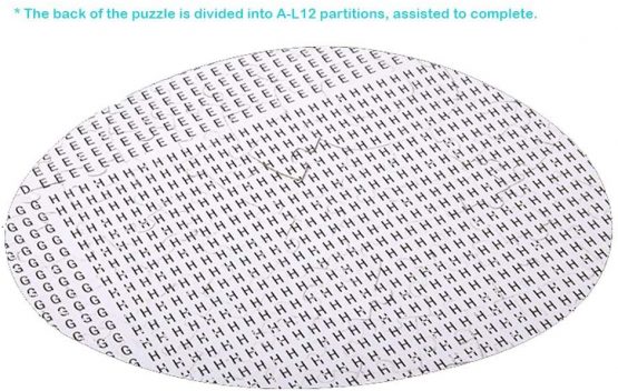 CYBERNOVA 1000 Pcs Round Jigsaw Puzzles Rainbow Palette Intellectual Game For Adults - Image 4