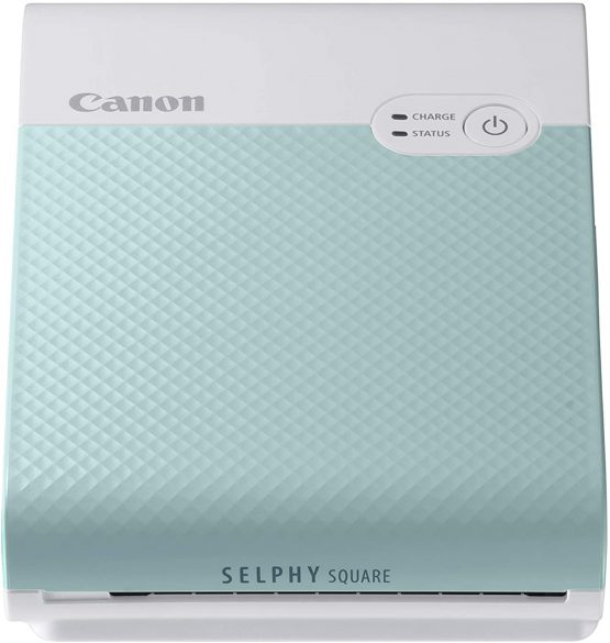 Canon SELPHY SQUARE QX10 Portable Colour Photo Wireless Printer (Mint Green) - A compact WiFi printer that prints quality square photos and connects directly to your smartphone