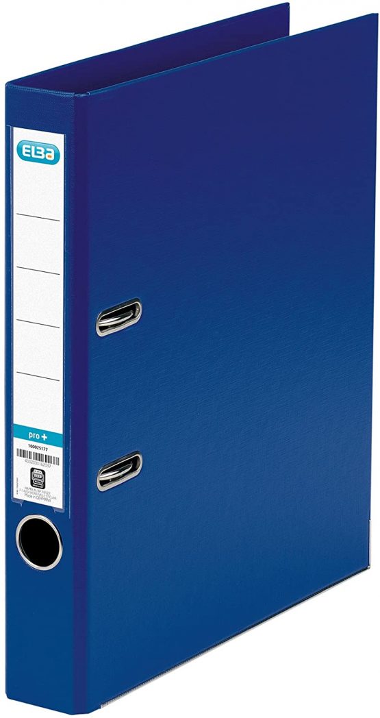 Elba A4 50 mm Plastic Lever Arch File - Blue, 100025925