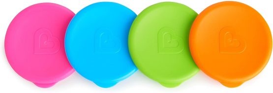 Munchkin Miracle Cup Lids, Fit All Miracle Cup Styles, Multicoloured, Pack of 4