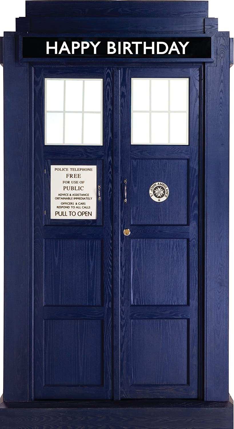 Doctor Who "Tardis" Birthday Card, Blue, 12.8 cm