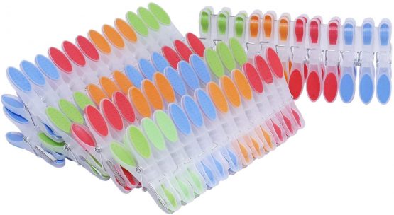 Kurelle 6 Dozen / 72 pcs Clothes Drying Strong Clips Laundry Home Pegs Windproof Clothes Pin Extra Large Non-slip Ergonomic Soft Rubber Grip Clothespins for Indoor Outdoor Washing Line Laundry Racks - Image 3