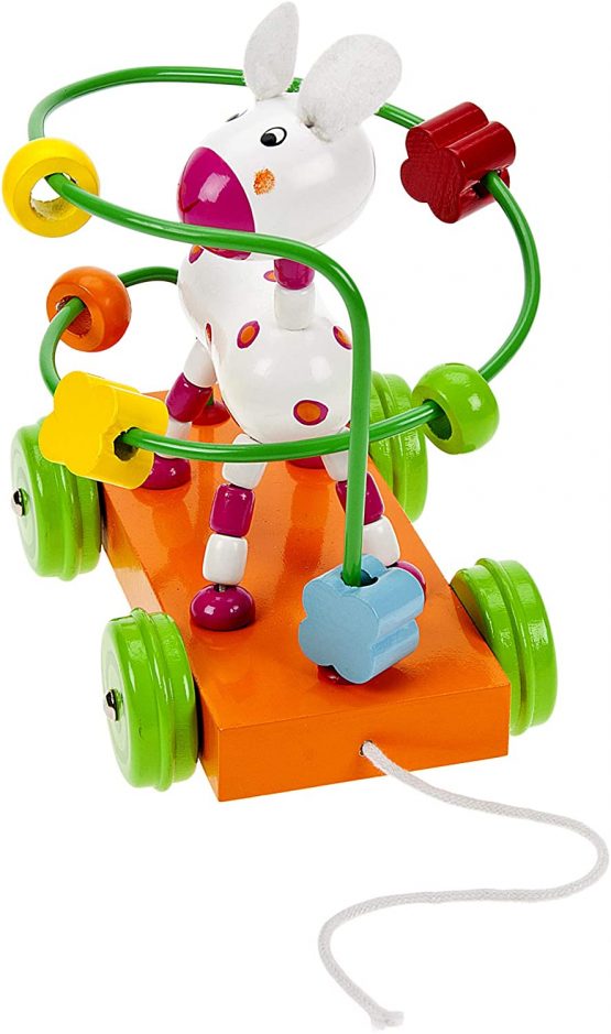 Mousehouse Gifts Pull Along Dog Bead Maze Labyrinth Wooden Toy for Baby or Toddler Boy or Girl - Image 2