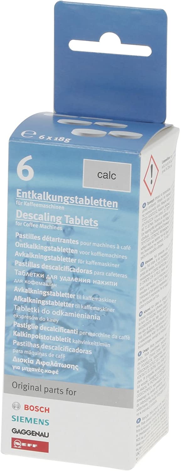 Bosch Decalcifying Tablets for Coffee Machines 6 Tablets, White, 1 count (Pack of 6)