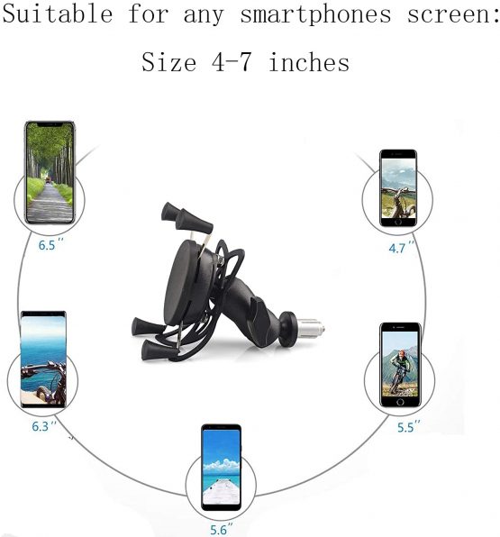 Motorbike Cell Phone Holder Mount GPS Support Stand for 4 '' - 7 '' Smartphone Fits all Motorcycles with Holes For R1 R6 S1000RR F5 CBR650F VFR1200 - Image 4