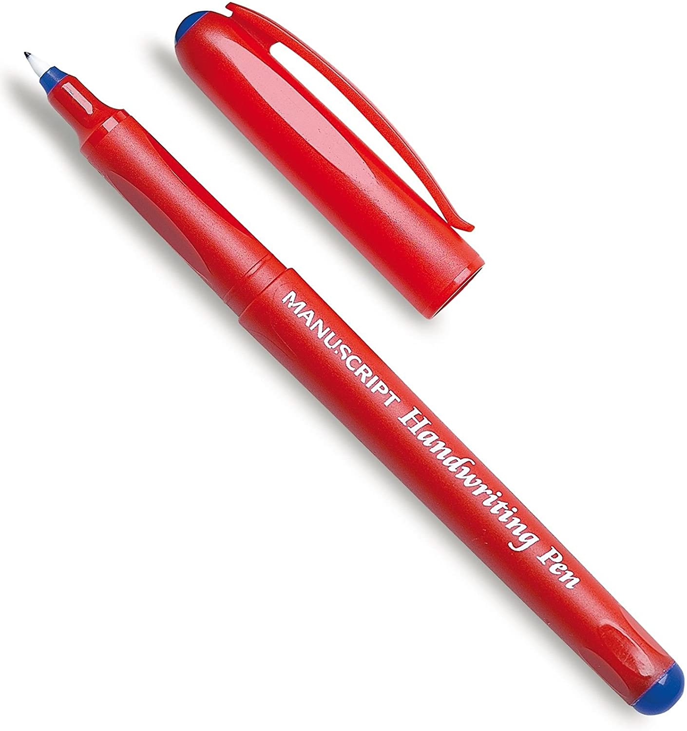 Manuscript Blue & Black Handwriting Pens With Comfort Grip (Pack of 4), Black,Blue, 1 count (Pack of 4) - Image 2