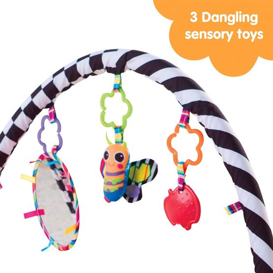 LAMAZE Freddie The Firefly Baby Activity Play Mat, 3-in-1 Baby Gym With 3 Sensory Toys For Babies, Multicoloured - Image 3