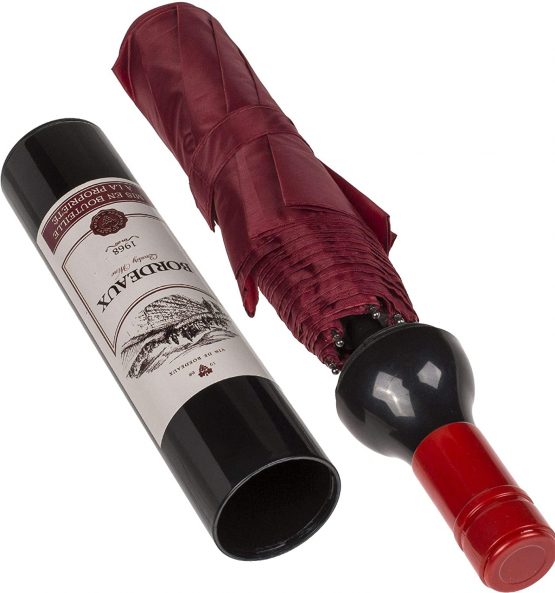 Out of the blue Pocket Umbrella, Wine Bottle, Dark Red, D: 90 cm - Image 3