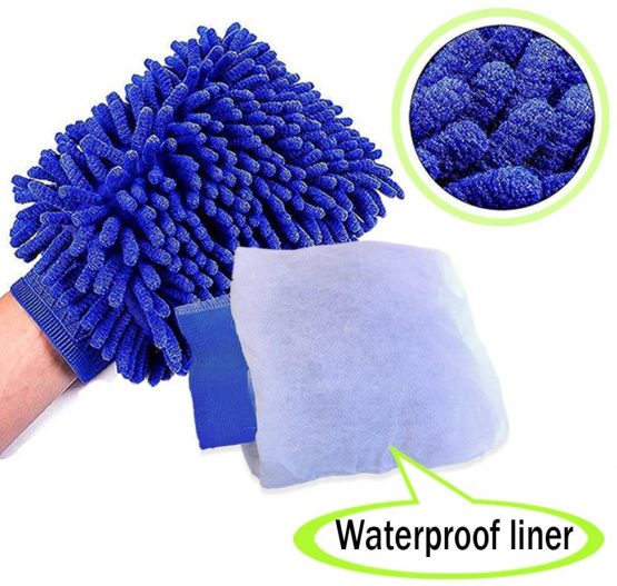 Amison Car wash Mitt Cleaning Gloves, 2 Pack Ultra-soft Premium Microfiber Wash Gloves With 2pcs Cleaning Cloth For Car Cleaning & Household Cleaning - Image 4