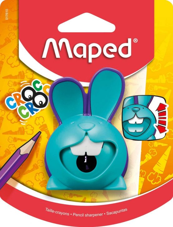 Maped Croc Croc Bunny Innovation One Hole Pencil Sharpener - Blue - Image 4