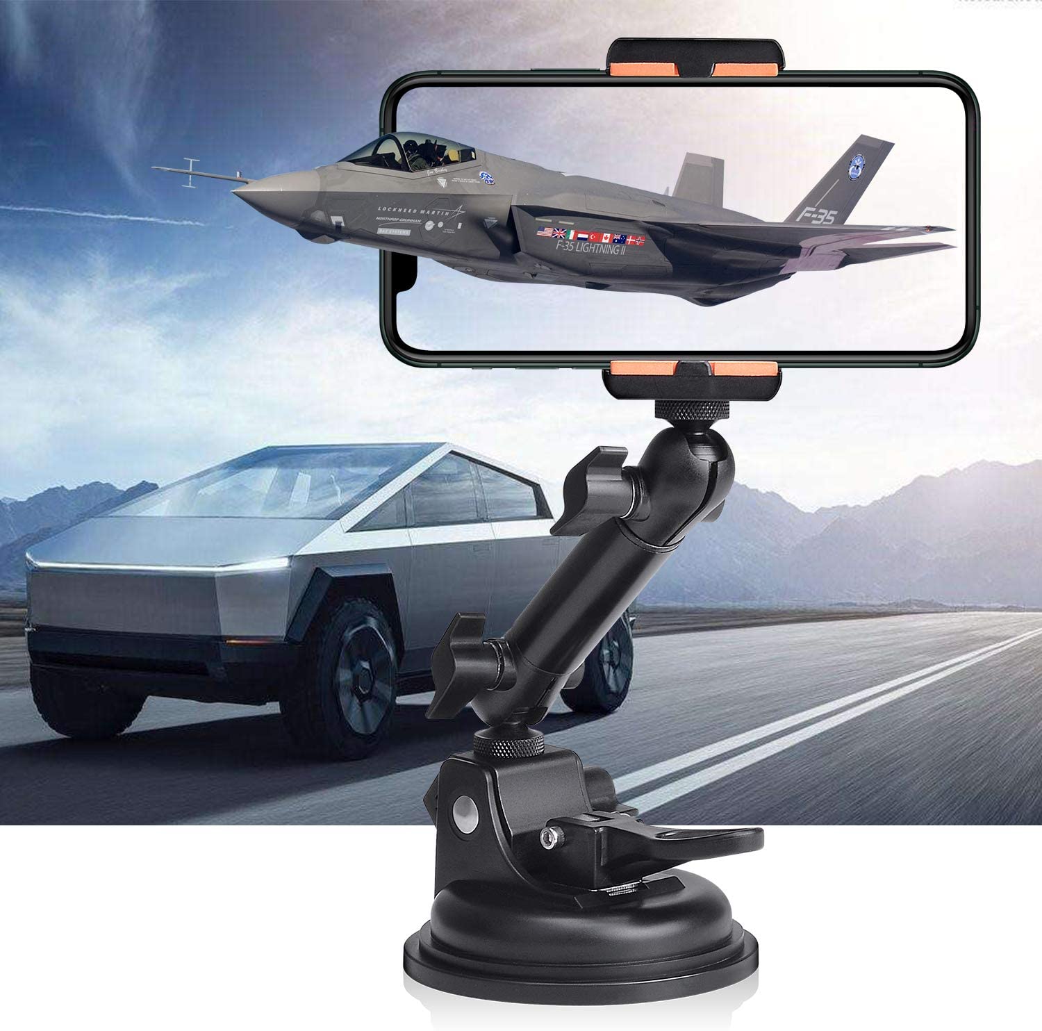 Action Camera Smartphone Suction Cup Race Car Cockpit Mount Motion Camcorder Vehicle Windshield