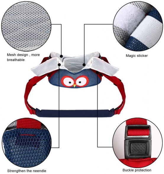 Vicloon Baby Walking Harness, Safe Walking Belt, Hand-Held Baby Walker, Removable, Adjustable Walking Harness, Mesh-Design Breathable Handheld Baby Walker Toddler Walking Assistant - Blue - Image 2