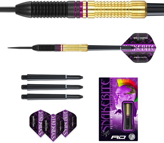RED DRAGON Peter Wright Snakebite Brass Darts Sets - Image 3