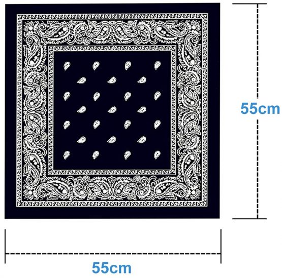 Bandanas for Men Women 6 Pack, Cotton Paisley Headbands Scarf Cowboy Bandana, Square Bandanas ideal for Hip-Hop Cycling - also as Handkerchief/Neckerchief - Image 2