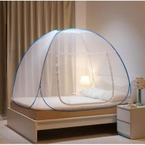 Mosquito Net Bed Canopy Camping Double Portable Travel Home Anti Mosquito Tent Foldable Pop Up Mosquito Net for King Bed Netting Free Standing Kids Adult Bottomed Sleep Bug Nets Outdoor(180*200*150cm)