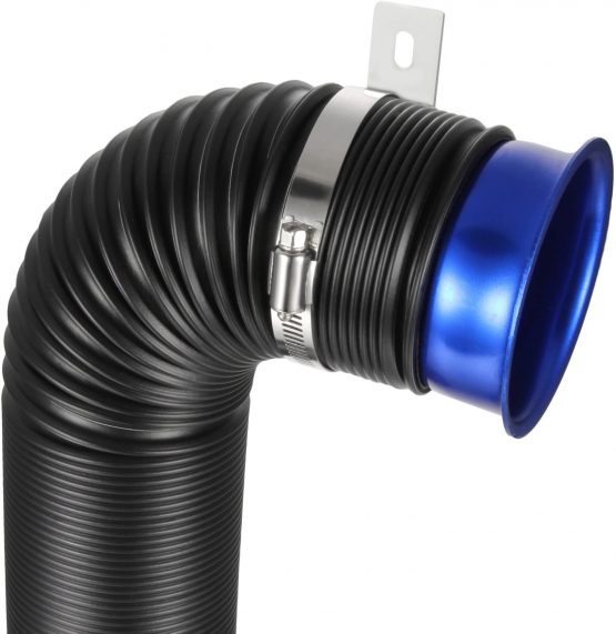 Universal(76mm) Cold Air Intake Flexible Induction Pipe Hose Kit Blue Black From Madlife Garage - Image 3