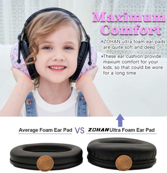 ZOHAN 030 Ear Defenders for Children, Upgraded Hearing Protection Muff for Toddler Kids, Noise Reduction for Young Teens Have Sensory Issues, Ideal for Autism, Fireworks, Concerts, Study - Unicorn - Image 2