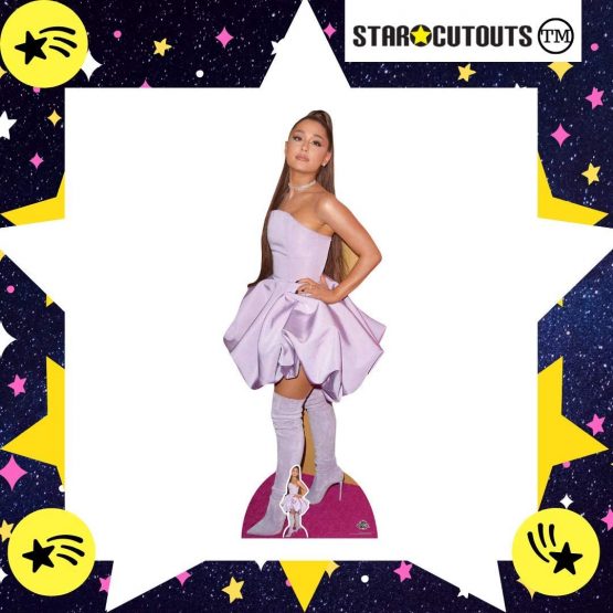 STAR CUTOUTS CS780 Ariana Grande Lifesize Cardboard Cutout American Singer Songwriter Height 163cm Comes with Free Mini Desktop Standee, Multicolour - Image 3