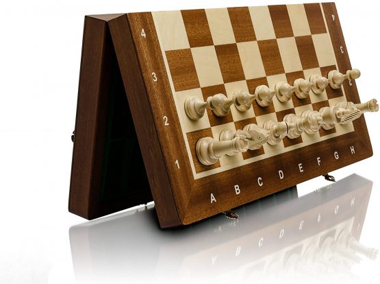 Beautiful MAGNETIC Wooden Chess Set, Chess Game with Magnetized Figures, Handcrafted Classic Game… (Tournament No.3 35cm)