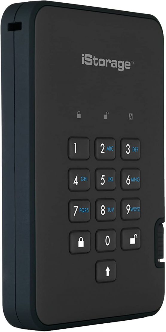 iStorage diskAshur2 SSD 2 TB -Secure Portable Solid State Drive - Password Protected, Dust/Water-Resistant, Hardware Encryption IS-DA2-256-SSD-2000-B - Image 3
