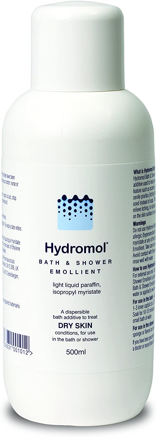 Hydromol Bath & Shower Emollient, Soap Substitute for Dry Itchy & Sensitive Skin, for Eczema Dermatitis & Psoriasis