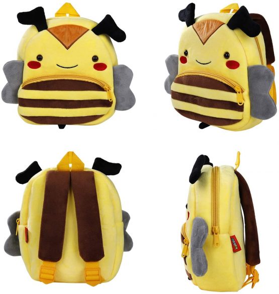 Kids Cartoon Backpack Toddler Children School Bag Cute Cartoon Animal Preschool Rucksack Gift for Children Boys Girls, Bee - Image 4