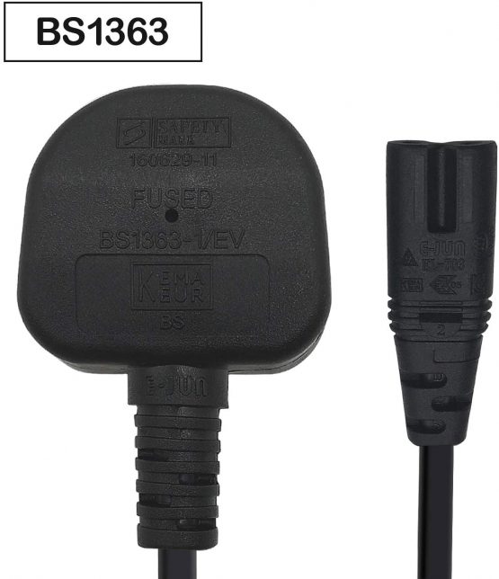 XINYUWIN Figure 8 C7 Mains Power cable Compatible With HP Envy/OfficeJet, Canon Pixma/Maxify, Brother/Dymo Label Writer, PS4, Printer, Digital Camera, LED LCD Smart TV Monitor