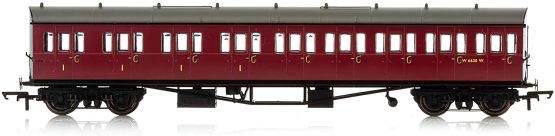 Hornby R4878 BR Collett 57' Bow Ended E131 Nine Compartment Composite (Left Hand) W6630W-Era 4 Coach, Multi