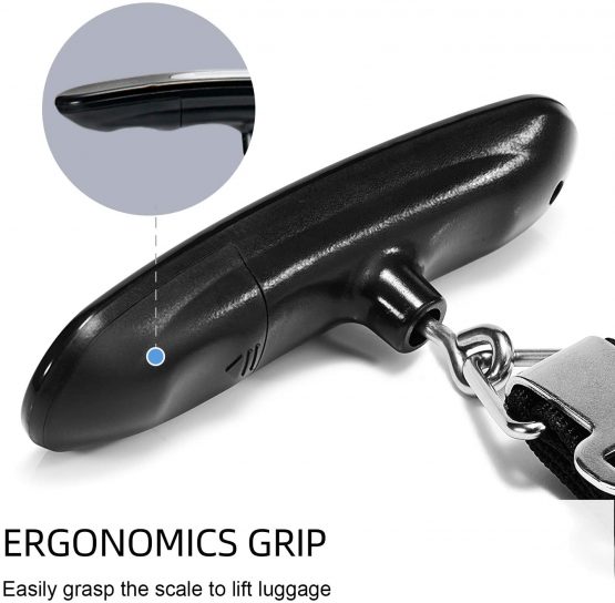 FREETOO Portable Digital Luggage Scale Hanging Suitcase Scale with Tare Function 110 lb/ 50KG Capacity Black - Image 2