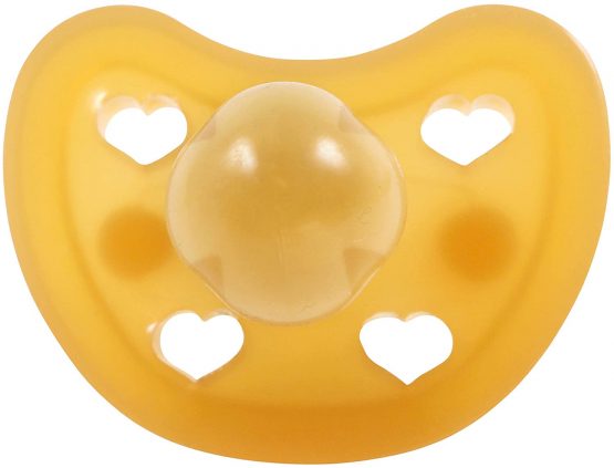 SWEETIE Rubber Pacifier Natural Rubber Pacifier Rounded Heart Shape Rubber 1 Count (0-6 Small) - Image 2
