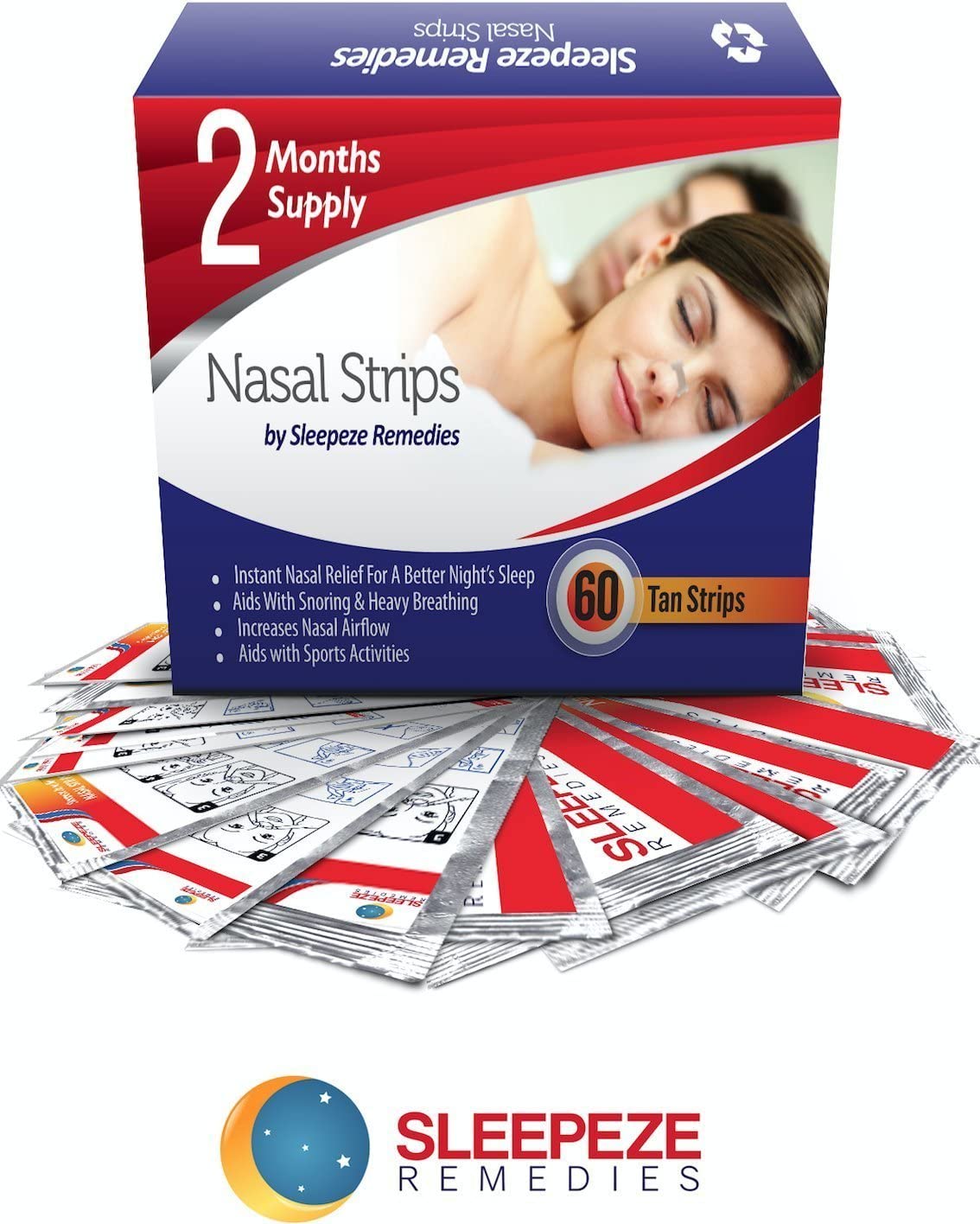 Nasal Strips x60, Nose Strip, Anti Snore Strip, Anti Snoring Devices - Image 3