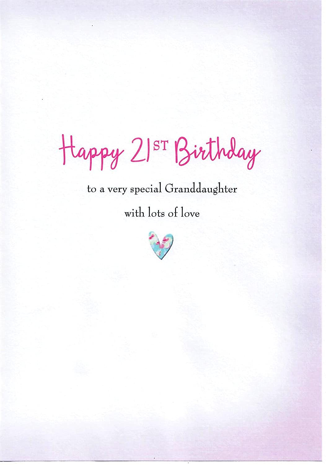 Piccadilly Greetings Traditional Milestone Age Birthday Card Age 21 Granddaughter - 10 x 7 inches, Purple - Image 3