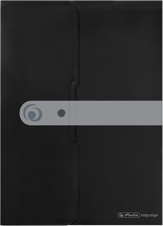 Herlitz Easy Orga To Go A4 PP Document Folder - Opaque Black (Pack of 6)