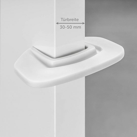 Coona 2in1 Baby Safety Door Stopper - Non-Slip Rubber Door Finger Guard and Door Wedge in One - White - Image 4