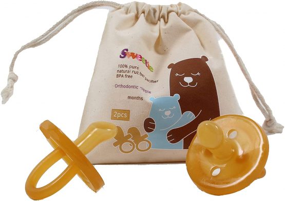 Sweetie Rubber Orthodontic Pacifier 2 Count (6-12 Medium)