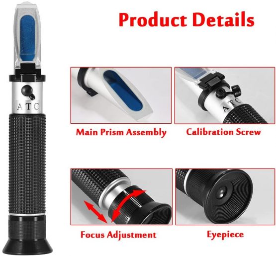 V·RESOURCING Seawater Salinity Refractometer, Automatic Temperature Compensation Sea Water Salinity Measurer for Aquarium,Hydrometer,0-100ppt & 1.000-1.070 Salinity Specific Gravity - Image 4
