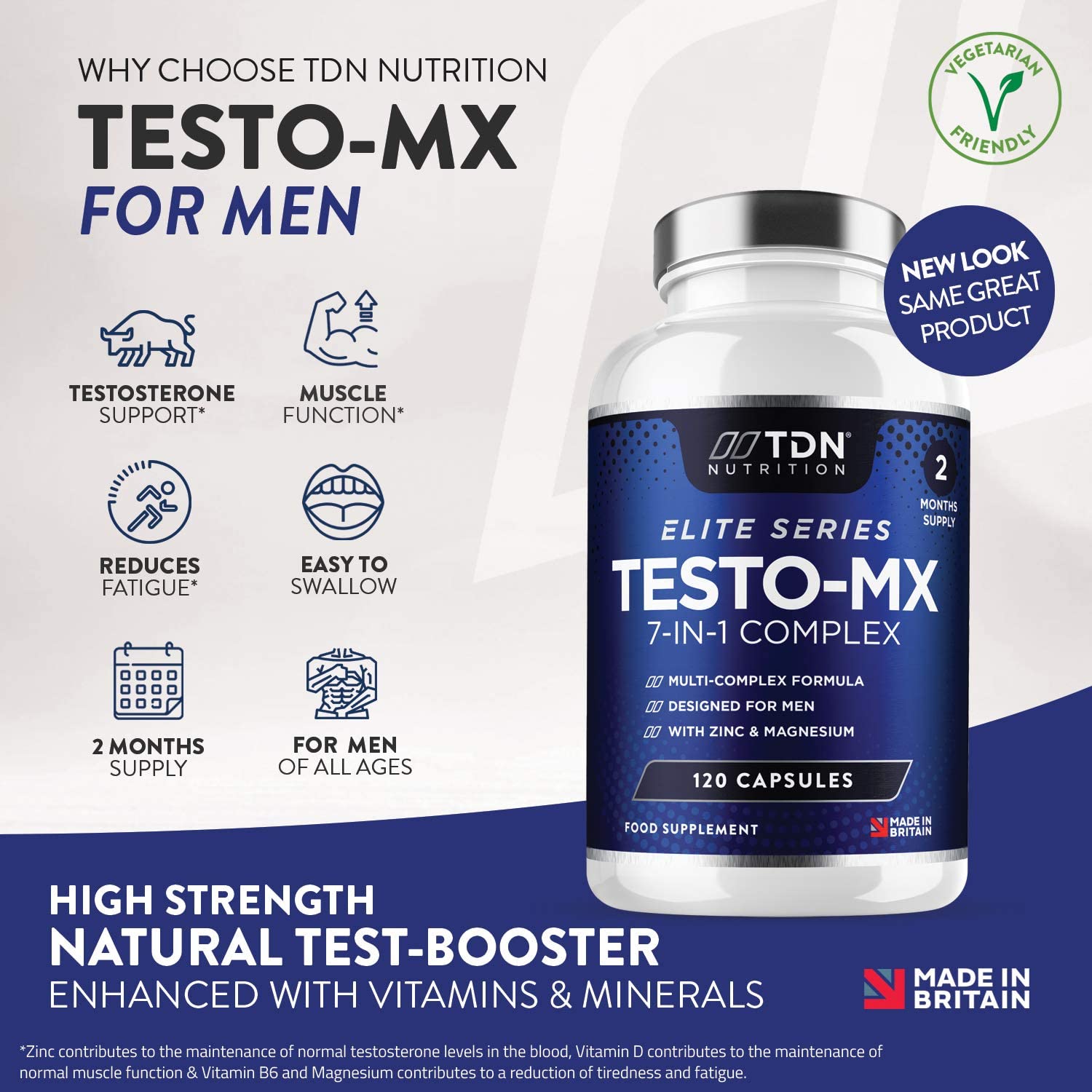 Testosterone Supplements for Men -Zinc & Magnesium Formula, Supports Normal Testosterone Levels & Muscle Health - Image 2